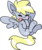 Size: 1574x1886 | Tagged: safe, artist:amberlea-draws, derpy hooves, pegasus, pony, g4, big ears, blushing, cute, derpabetes, female, silly, silly pony, simple background, solo, tongue out, transparent background