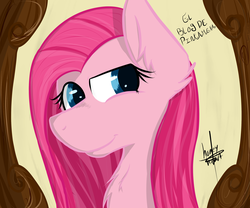 Size: 3000x2500 | Tagged: safe, artist:honeyheart23, pinkie pie, earth pony, pony, g4, female, high res, pinkamena diane pie, solo, spanish