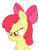 Size: 2500x3196 | Tagged: safe, artist:an-tonio, artist:kuren247, apple bloom, g4, adorabloom, angry, blushing, cute, female, frown, glare, high res, jealous, madorable, puffy cheeks, simple background, solo, transparent background, vector