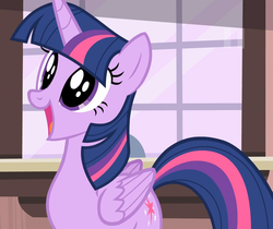 Size: 1285x1079 | Tagged: safe, screencap, twilight sparkle, alicorn, pony, g4, three's a crowd, cropped, cute, dilated pupils, female, folded wings, happy, mare, open mouth, smiling, solo, twiabetes, twilight sparkle (alicorn), weapons-grade cute, wings