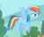 Size: 405x339 | Tagged: safe, screencap, rainbow dash, pony, g4, my little pony: friendship is magic, three's a crowd, female, flying, solo