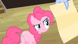 Size: 1920x1080 | Tagged: safe, screencap, discord, pinkie pie, g4, three's a crowd, female, reading, solo