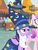 Size: 751x977 | Tagged: safe, screencap, princess cadance, twilight sparkle, alicorn, pony, g4, three's a crowd, cropped, female, folded wings, mare, solo, star swirl the bearded costume, twilight sparkle (alicorn), wings