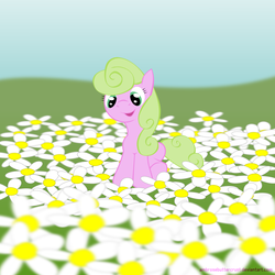 Size: 4000x4000 | Tagged: safe, artist:ambrosebuttercrust, daisy, flower wishes, g4, female, filly, flower, solo, younger