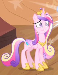 Size: 507x655 | Tagged: safe, screencap, princess cadance, alicorn, pony, g4, three's a crowd, cropped, female, folded wings, hoof shoes, mare, solo, wings