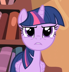 Size: 903x933 | Tagged: safe, screencap, twilight sparkle, alicorn, pony, g4, three's a crowd, cropped, female, mare, reaction image, solo, twilight sparkle (alicorn)