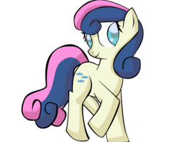 Size: 1000x800 | Tagged: safe, artist:mister-markers, bon bon, sweetie drops, earth pony, pony, g4, female, looking back, mare, solo