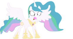 Size: 1226x652 | Tagged: artist needed, safe, alternate version, princess celestia, g4, princess twilight sparkle (episode), angry, female, solo, yelling