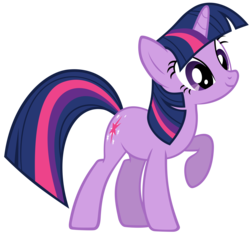 Size: 6388x6000 | Tagged: safe, artist:slyde55, twilight sparkle, pony, unicorn, g4, the ticket master, absurd resolution, female, raised hoof, simple background, solo, transparent background, unicorn twilight, vector