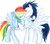 Size: 1024x905 | Tagged: safe, artist:harmonycs, rainbow dash, soarin', g4, female, kissing, male, ship:soarindash, shipping, straight, traditional art