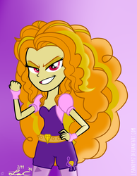 Size: 850x1097 | Tagged: safe, artist:lisan1997, adagio dazzle, equestria girls, g4, my little pony equestria girls: rainbow rocks, alternate hairstyle, curly hair, loose hair