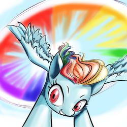 Size: 1000x1000 | Tagged: dead source, safe, artist:unousaya, rainbow dash, g4, female, solo, sonic rainboom