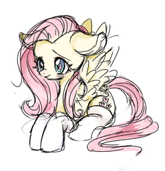 Size: 700x728 | Tagged: safe, artist:nitronic, fluttershy, g4, clothes, female, sketch, socks, solo
