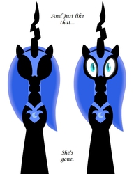 Size: 600x780 | Tagged: safe, artist:antonyc, nightmare moon, g4, eyes, female, movie reference, solo, the usual suspects