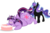 Size: 2505x1630 | Tagged: safe, artist:mad'n evil, princess luna, twilight sparkle, pony, unicorn, g4, blushing, butt, cake, chubby, eating, expansion, eyes on the prize, fat, female, huge butt, large butt, looking at butt, mare, pervert, plot, shading, stalking, stuffing, twilard sparkle, unicorn twilight, wide hips