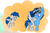 Size: 1505x997 | Tagged: safe, artist:avizo-23, oc, oc:sapphire sights, oc:silver lining, oc:wingedthoughts, pegasus, pony, unicorn, angry, couple, love