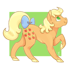 Size: 700x651 | Tagged: safe, artist:skippyrip, applejack (g1), g1, female, solo