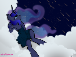 Size: 1728x1296 | Tagged: safe, artist:pinksaphires, princess luna, anthro, g4, female, solo