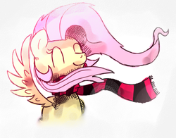 Size: 785x614 | Tagged: safe, artist:tat3xd, fluttershy, pegasus, pony, g4, clothes, female, scarf, solo