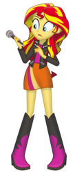 Size: 3740x8554 | Tagged: safe, artist:flutterguy317, sunset shimmer, equestria girls, g4, my little pony equestria girls: rainbow rocks, .svg available, female, microphone, simple background, solo, transparent background, vector