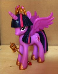 Size: 700x887 | Tagged: safe, artist:atelok, twilight sparkle, alicorn, pony, g4, brushable, customized toy, female, mare, new crown, solo, toy, twilight scepter, twilight sparkle (alicorn)