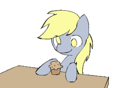 Size: 550x400 | Tagged: safe, artist:deadlycomics, derpy hooves, pegasus, pony, g4, animated, eating, female, frame by frame, mare, muffin, simple background, solo, swallowing, that pony sure does love muffins, transparent background