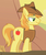 Size: 422x498 | Tagged: safe, screencap, braeburn, earth pony, pony, g4, my little pony: friendship is magic, over a barrel, clothes, cropped, desert, hat, lidded eyes, male, smiling, solo, stallion, vest