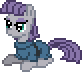 Size: 82x72 | Tagged: safe, artist:botchan-mlp, maud pie, earth pony, pony, g4, animated, blinking, clothes, cute, desktop ponies, dress, female, mare, maudabetes, pixel art, prone, simple background, solo, sprite, transparent background