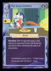 Size: 300x419 | Tagged: safe, enterplay, rarity, g4, my little pony collectible card game, the crystal games, ccg, soup