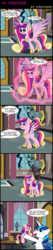 Size: 1000x4736 | Tagged: safe, artist:icesticker, princess cadance, shining armor, pony, g4, :t, age regression, angry, comic, cute, cutedance, filly, glare, holding a pony, imminent murder, loose fitting clothes, magic, open mouth, raised hoof, scrunchy face, shining armor is a goddamn moron, shrinking, smiling, spread wings, this will end in a night on the couch, this will end in tears and/or a journey to the moon