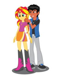 Size: 2550x3300 | Tagged: safe, artist:redtriangle, sunset shimmer, oc, oc:delusional desires, equestria girls, g4, high res, necklace