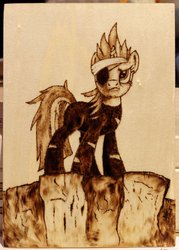Size: 1024x1429 | Tagged: safe, artist:horseez, twilight sparkle, g4, craft, female, future twilight, pyrography, solo, woodwork