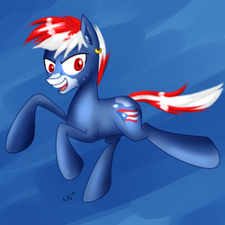 Size: 2500x2500 | Tagged: safe, artist:novaspark, oc, oc only, pony, high res, nation ponies, puerto rico, solo