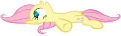 Size: 7999x2387 | Tagged: safe, artist:mmdfantage, fluttershy, smile hd, g4, absurd resolution, on back, simple background, transparent background, vector