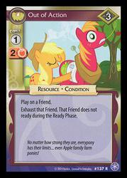 Size: 300x419 | Tagged: safe, enterplay, applejack, big macintosh, earth pony, pony, g4, my little pony collectible card game, the crystal games, card, ccg, male, stallion