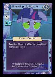 Size: 300x419 | Tagged: safe, enterplay, twilight sparkle, g4, my little pony collectible card game, the crystal games, card, ccg, female, green eyes, solo