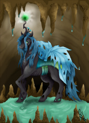 Size: 1700x2338 | Tagged: safe, artist:hoodedtomsi, queen chrysalis, changeling, changeling queen, g4, female, solo