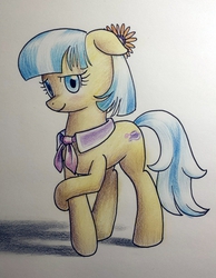 Size: 1836x2366 | Tagged: safe, artist:yo-yall, coco pommel, g4, female, floppy ears, solo, traditional art