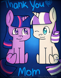 Size: 575x725 | Tagged: safe, artist:higglytownhero, twilight sparkle, twilight velvet, g4, wink