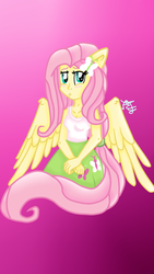 Size: 400x711 | Tagged: safe, artist:arina2002, fluttershy, equestria girls, g4, eared humanization, female, humanized, solo, winged humanization