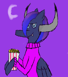 Size: 2893x3254 | Tagged: safe, princess luna, g4, clothes, female, high res, horny luna, popcorn, solo