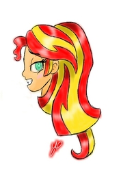 Size: 572x806 | Tagged: safe, artist:lucaspratt, sunset shimmer, equestria girls, g4, digital art, female, solo