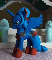 Size: 600x702 | Tagged: safe, artist:sanadaookmai, idw, princess luna, g4, reflections, spoiler:comic, brushable, customized toy, evil counterpart, evil luna, irl, mirror universe, photo, solo, toy