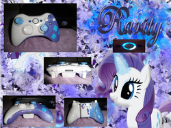 Size: 1024x768 | Tagged: safe, artist:chilledfrost, rarity, g4, controller, photo, xbox