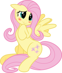 Size: 6000x7075 | Tagged: safe, artist:joey darkmeat, artist:schmuzart, fluttershy, pegasus, pony, g4, .svg available, absurd resolution, blushing, cute, female, floppy ears, shyabetes, simple background, sitting, solo, spread wings, transparent background, vector