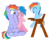 Size: 3200x2600 | Tagged: safe, artist:hyolark, artist:s.guri, firefly, rainbow blaze, rainbow dash, pony, g1, g4, baby, baby dash, baby pony, chair, cute, dashabetes, family, father and daughter, female, filly, filly rainbow dash, firefly as rainbow dash's mom, g1 to g4, generation leap, high res, highchair, mother and daughter, ship:fireblaze, simple background, tongue out, transparent background, vector, younger