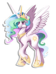 Size: 600x800 | Tagged: safe, artist:anightlypony, princess celestia, g4, female, solo