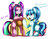 Size: 1951x1531 | Tagged: safe, artist:maren, aria blaze, sonata dusk, earth pony, pony, equestria girls, g4, my little pony equestria girls: rainbow rocks, :t, annoyed, ariabetes, chair, cute, dialogue, duo, eating, equestria girls ponified, female, food, frown, mouth hold, nom, ponified, puffy cheeks, siblings, sisters, sonatabetes, sonataco, taco, that girl sure loves tacos, that pony sure does love tacos, that siren sure does love tacos, tsundaria, tsundere