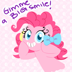 Size: 1024x1024 | Tagged: safe, artist:cosmicponye, pinkie pie, g4, female, smiling, solo