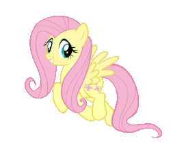 Size: 572x522 | Tagged: safe, artist:archonitianicsmasher, fluttershy, pegasus, pony, g4, animated, cute, female, gif, mare, shyabetes, simple background, solo, transparent, transparent background, trotting